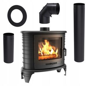 Stufa a legna in ghisa K8 Ø 130 9 kW + accessori