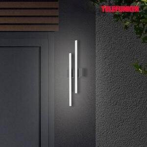 Telefunken Applique LED da esterni Graz diretta 2 luci nero