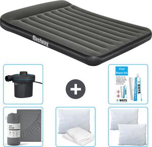 Materasso gonfiabile Bestway - 2 persone - 152 x 203 x 30 cm - Verde - accessori inclusi