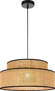 FKL DESIGN Home Deco Lampada a sospensione Nero Marrone Lampada a sospensione della serie BE110-H-BSB (Nero, Marrone)