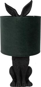 Clayre & Eef Lampada da tavolo Rabbit Ø 20x43 cm Nero Verde Plastica