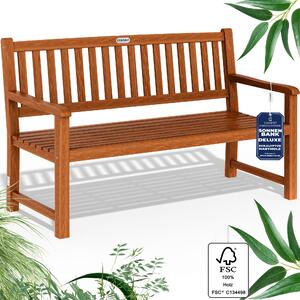 Deuba Panchina da Giardino 3 Posti Legno di Eucalipto Certificato FSC® Panca Interno Esterno