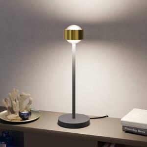 Top Light Puk! 80 Eye Table LED lenti satinate, ottone/nero