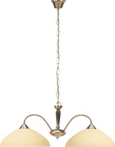 Rabalux 8177 Lampadario 2 spot Regina, E27, bronzo-argento-crema, classico, 69cm