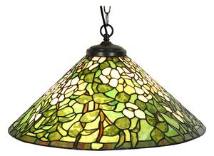 Clayre & Eef lampada a sospensione Tiffany Ø 50 cm in vetro verde