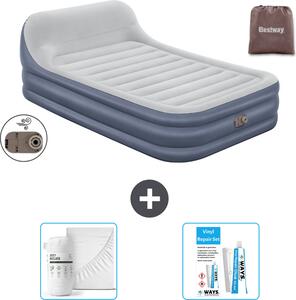 Materasso gonfiabile Bestway - 2 persone - 152 x 226 x 46 cm - Grigio - Accessori inclusi