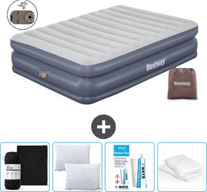 Materasso gonfiabile Bestway - 2 persone - 152 x 203 x 51 cm - Grigio - - Accessori inclusi