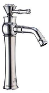 Miscelatore per lavabo KRAN in stile retrò ARGENTO CROMATO Lauferi