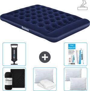 Materasso gonfiabile Bestway - 2 persone - 152 x 203 x 28 cm - Blu - Accessori inclusi