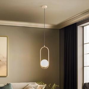 Jupiter Lampada a sospensione Samba, a 1 luce, beige/bianco