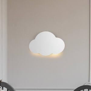 TK Lighting Applique Cloud, bianco, acciaio, luce indiretta, 38 x 27 cm