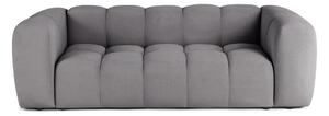 Divano grigio con rivestimento in velluto 225 cm Cube – Bonami Selection