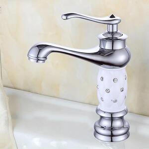 Rubinetto per bagno - Miscelatore per lavabo - Montaggio su piano - Corpo in acciaio inossidabile - Otturatore in ottone - Per lavabo