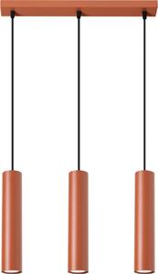 Lampada a sospensione LAGOS 3L rosso ocra