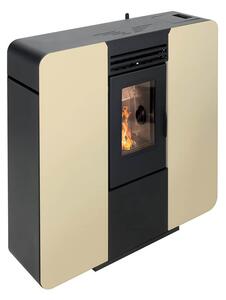 Stufa a pellet EuroAlpi ORTIGARA CANALIZZATA 4 USCITE 7,25 kW, Colore: Beige