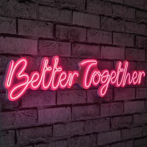 Opviq, Better Together - Pink, Strisce LED, Rosa, Strisce al neon flessibili, 84 x 16 x 2 cm