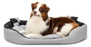 Lettino per cani lionto, elegante cesto per cani 4 in 1, idrorepellente, antigraffio e di facile manutenzione, 110x80 cm, grigio/nero
