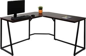 Scrivania angolare MCW-K66, scrivania per computer, certificata MVG 76x140x140 cm, MDF metallo ~ marrone scuro