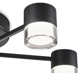 Helestra Kala plafoniera LED, nero, 7 luci