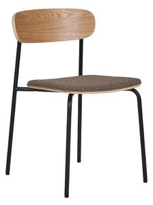 Sedia da pranzo nera/marrone con effetto frassino impilabile Estepona – House Nordic
