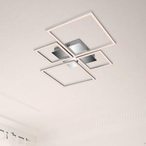 Briloner Plafoniera LED Frame, CCT, a 4 luci, alluminio