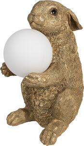 Clayre & Eef Lampada da tavolo Rabbit 27x19x35 cm Poliresina color oro