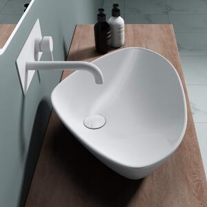 Doporro Lavabo da Appoggio 59x39x13cm, Lavandino Bagno in Ceramica Nano Rivestimenti Br¹ssel215