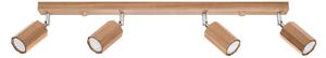Lampada a soffitto ZEKE 4 rovere 4xGU10 10W legna 20x5x80cm Sollux Lighting