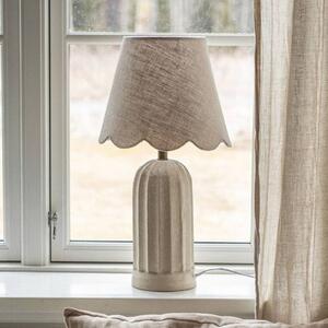 PR Home lampada da tavolo Haley, beige, tessuto, Ecomix, altezza 50 cm