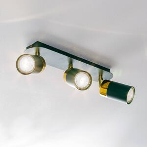 Eko-Light Faretto da soffitto Joker, verde/oro, 3 luci