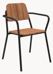 Sedia da giardino in legno di teak con braccioli Kirra