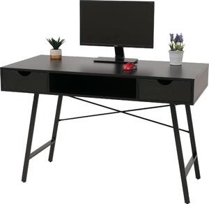 Scrivania MCW-E92, scrivania da ufficio, scrivania per computer, struttura 3D 120x60xcm ~ nera