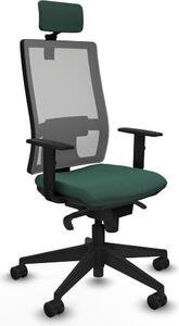 Sedia da ufficio Piqueras y Crespo, modello 1D066N2, colore verde