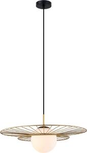 Lampada a sospensione Alison oro-nero-bianca 1xE27x40W vetro, dimensioni: 90x50x50 cm, IP20, Italux