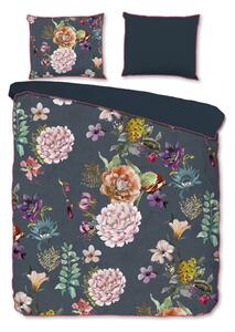 Set copripiumino e federa color antracite in raso di cotone per letto matrimoniale ed esteso 240x220 cm Parma – Descanso