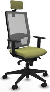 Sedia da ufficio Piqueras y Crespo, modello 1D066N2, colore verde