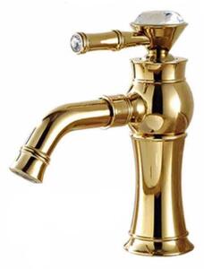 Miscelatore per lavabo KRAN in stile retrò GOLD CLARA