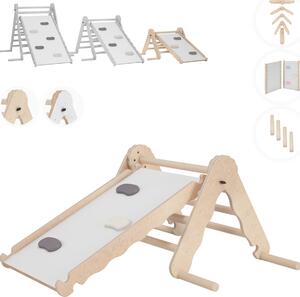 Struttura di arrampicata per interni MAMOI®, triangolo di arrampicata con scivolo in legno, torre di arrampicata, torre di arrampicata con scivolo, arco di arrampicata, scivolo per bambini