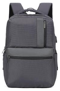 Zaino unisex Aoking, nero, in poliestere, con cerniera e scomparti multifunzionali, dimensioni 30x42 cm