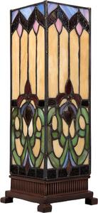 Lampada da tavolo Tiffany Clayre & Eef 12x12x35 cm in vetro marrone beige