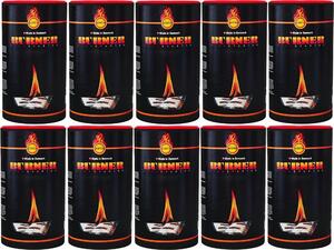 10x Bruciatore camino starter accensione borsa accendino 100 lattina