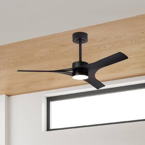 Mantra Iluminación Ventilatore da soffitto Thai nero con motore DC silenzioso Ø 122cm CCT