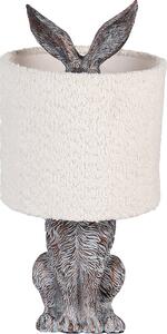 Clayre & Eef Lampada da tavolo Rabbit Ø 20x43 cm Marrone Beige Plastica