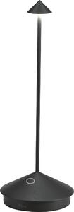 Lampada a led da tavolo Pina Pro Nero Opaco ricaricabile e dimmerabile senza fili Zafferano 2200-2700-3000K