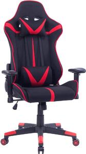 Sedia da gioco - Rosso/nero - Ergonomica - Regolabile - Con braccioli