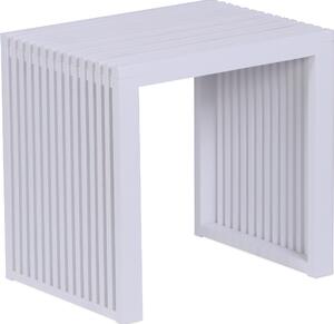 Panca Relaxdays, bambù, panca da cucina moderna, panca per spogliatoio in ingresso, bagno e camera da letto, DxLxA: 43x45x33 cm, panca porta scarpe, bianca