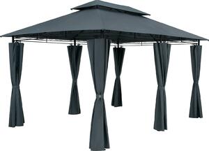 Casaria Gazebo Topas Padiglione 3x4m in Metallo Resistente Idrorepellente con Pannelli Laterali Tendone da Giardino Feste