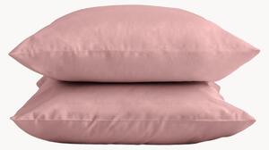 Set di 2 federe in percalle di cotone Mauve