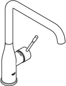 Miscelatore monocomando per lavello ESSENCE bocca alta 1/2inch spazzolato warm sunset
