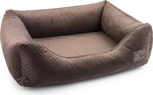 Letto per cani Premium | Misura 3: 93 x 77 x 22 cm | Letto per cani o gatti | Divano per cani, cuscino per cani, lettino per cani Velluto Marrone L